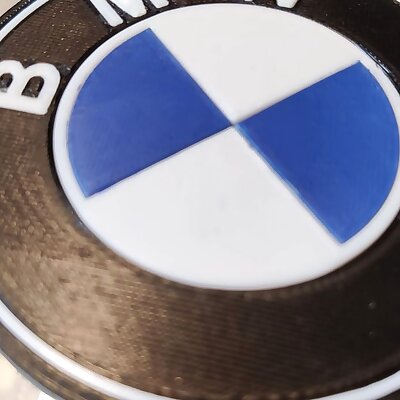 BMW logo glass coaster