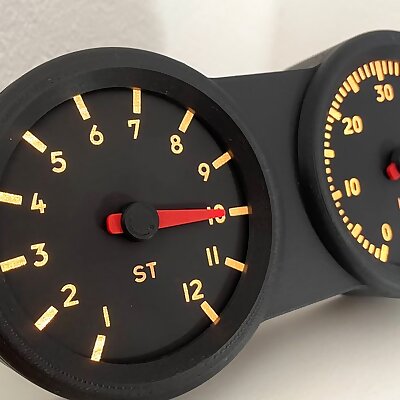 Speedometer Clock with plotted watch face
