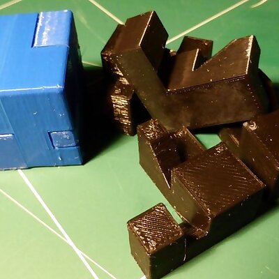 Burr Puzzle Small Cube 4 parts