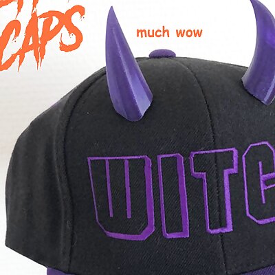 Devil horns for cap