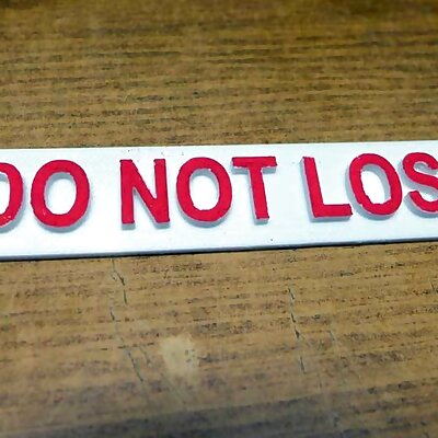 Do Not Lose key fob