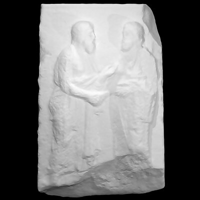 Grave relief with two elderly men