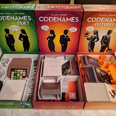 Codenames Board Game Inserts Including Deep Undercover Duet and Pictures