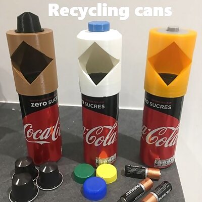 Recycled recycling cans