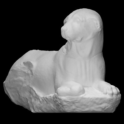 Funerary statue of a dog