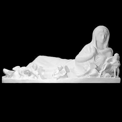 Reclining statue personification of Winter