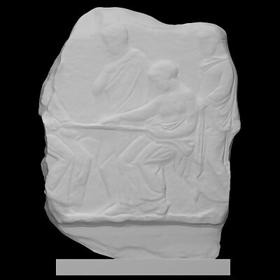 Fragment of a Stele Girl at Play and Spectactor
