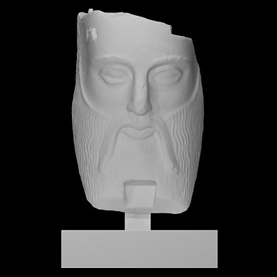 Mask of the River God Achelous with base