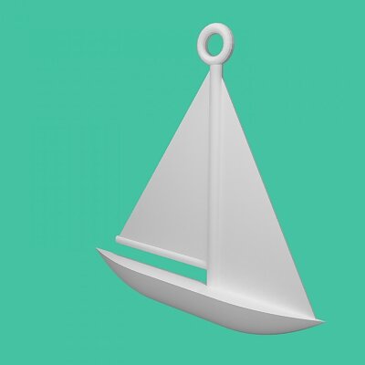 Simple Sailboat Pendant