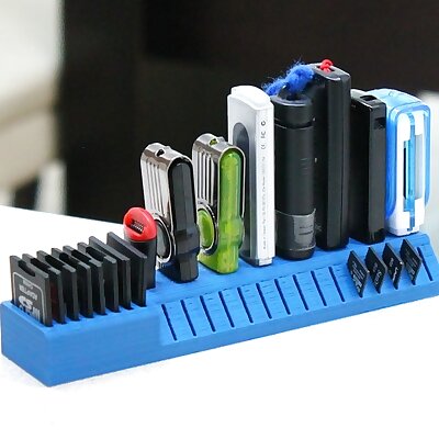 USB SD and MicroSD holder for wide USB sticks