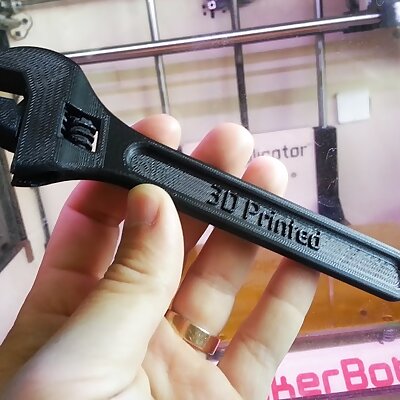Fully assembled 3D printable wrench