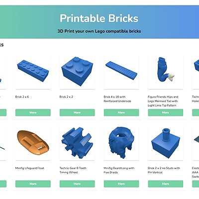 all LEGO® parts and compatible bricks  PrintableBricks