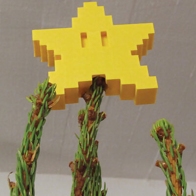 Pixel tree topper star