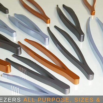 Tweezers  20 Different All Purpose ReadytoPrint Tweezers from 80 mm31 to 160 mm63