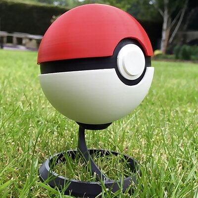 PokeBall  Fully Functional with Button and Hinge