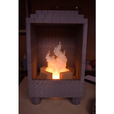 Minecraft8bit Led Fireplace