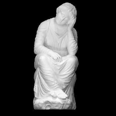 Statue Pair of Mourning Female Servants