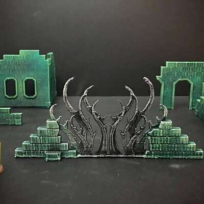 Ruined Arcane Wall 15mm scale