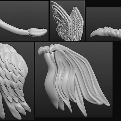 Sculptris OBJ Bits Wings and Tails