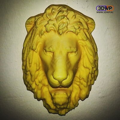 Lion Head Wall Hanger Sculpture 3D Scan
