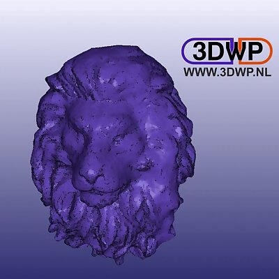 Lion Head Wall Hanger Lion Sculpture 3D Scan