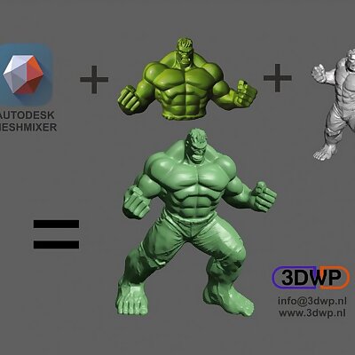 Hulk Sculpture MeshMixer Combo