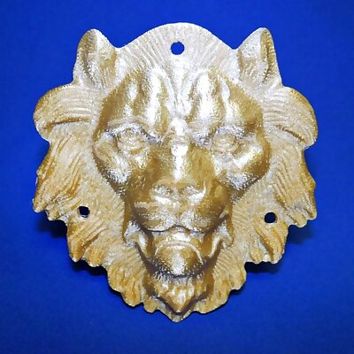 Metal Lion Head 3D Scan