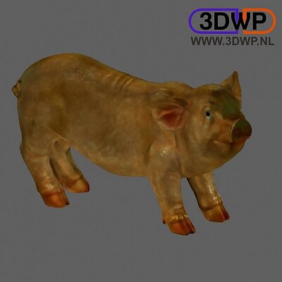Pig Sculpture 3D Scan