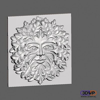 Green Man Bas Relief Wall Hanger