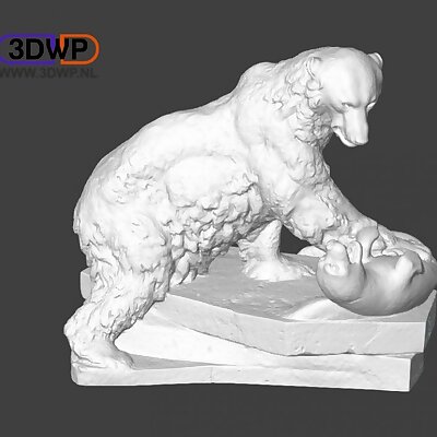 Polar Bear Sculpture 3D Scan