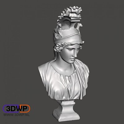 Greek Bust 3D Scan Dea RomaGoddess Rome