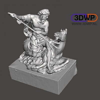 Neptune Sculpture Greek Statue 3D Scan