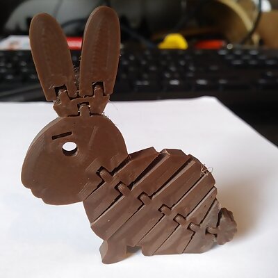 Flexi Easter Bunny with strong links in surprise Egg Screwoff Piggy bank Bunny Head TinkercadEaster