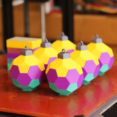 MultiColor Truncated Icosahedron Ornament