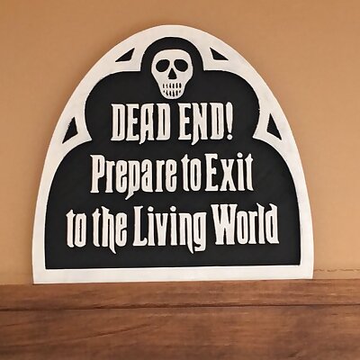 The Haunted Mansion Ride Exit Sign
