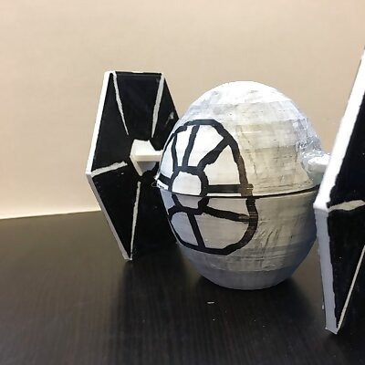 Easter Egg Challenge TIE Fighter with BB8 and R2D2 inside
