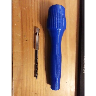Hand drill for drill bit with hex shank