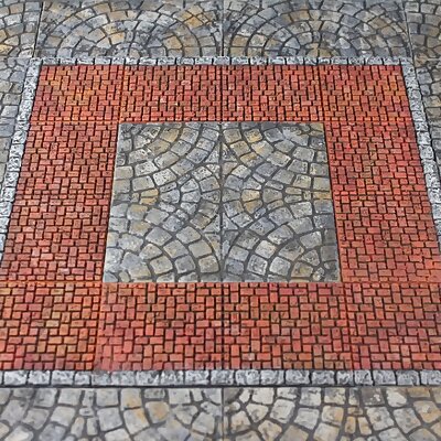 OpenForge 20 Brick Sidewalks and Straight Curbs