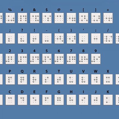 Braille Keyboard Covers Keys