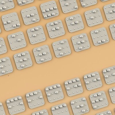 3D Braille Keyboard Labels All Keys