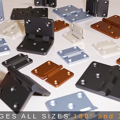 Hinges 180° and 270°  34 Sizes All Purpose PrintinPlace ReadytoPrint