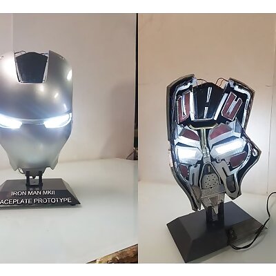 Iron Man MK2 MK 2 Faceplate Mask interieur