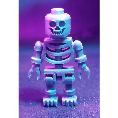 Lego Skeleton Minifigure 11 with Printed Skull Face