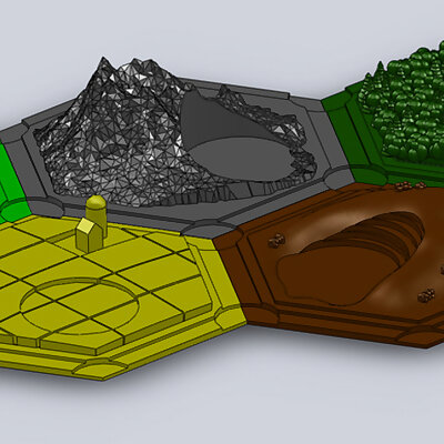 3D Catan Terrain Pieces