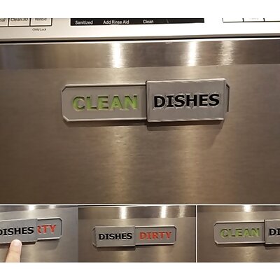 Clean Dishes Dishes Dirty dishwasher sliding sign