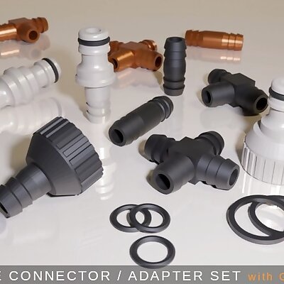 Hose Connector  Adapter Set  Gardena R QuickConnect Compatible 34 Faucets and 12 Hoses