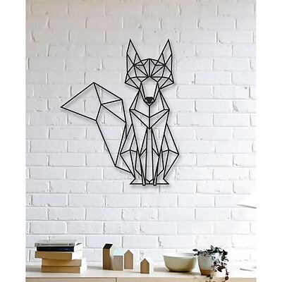 Fox Wall Sculpture 2D