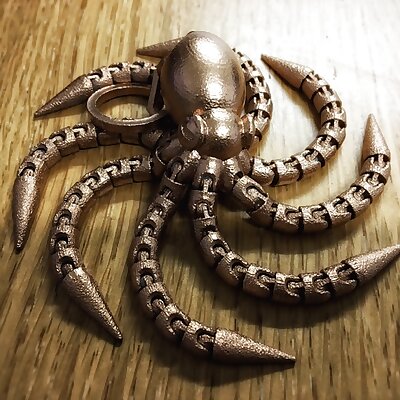 Balljoint articulated octopus keyring remix