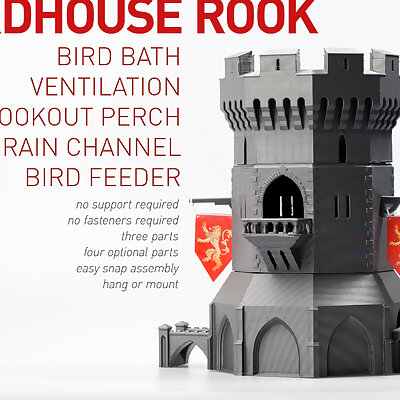Birdhouse Rook Castle Tower
