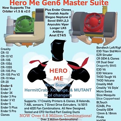Hero Me Gen6 Master Suite  ExtruderHotend cooling system
